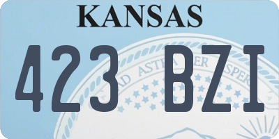 KS license plate 423BZI