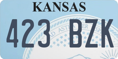 KS license plate 423BZK