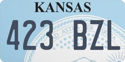 KS license plate 423BZL