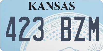 KS license plate 423BZM