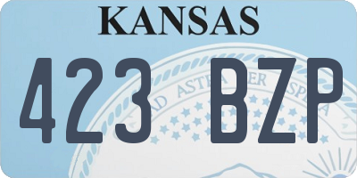 KS license plate 423BZP