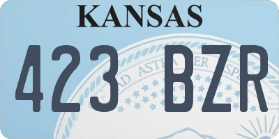 KS license plate 423BZR