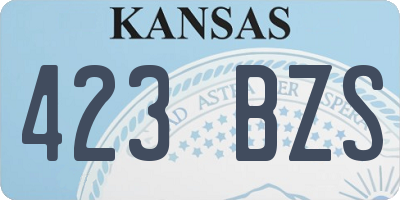 KS license plate 423BZS