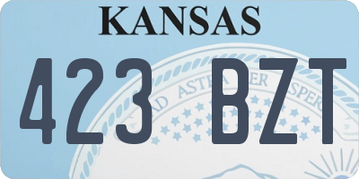KS license plate 423BZT