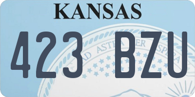 KS license plate 423BZU