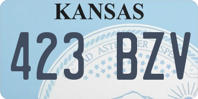 KS license plate 423BZV