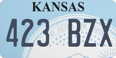 KS license plate 423BZX