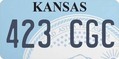 KS license plate 423CGC