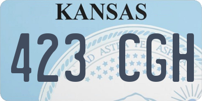 KS license plate 423CGH