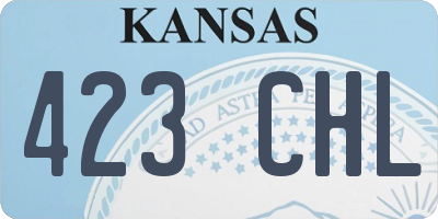 KS license plate 423CHL