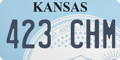 KS license plate 423CHM