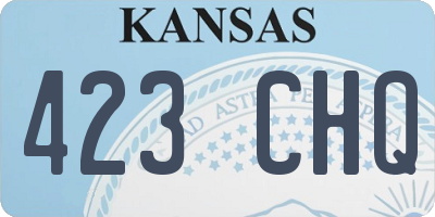 KS license plate 423CHQ