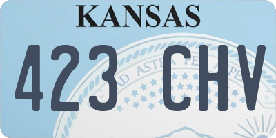 KS license plate 423CHV