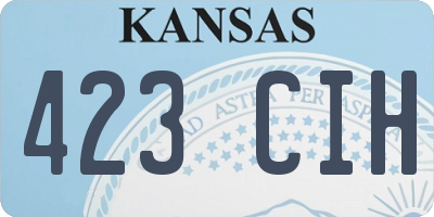 KS license plate 423CIH