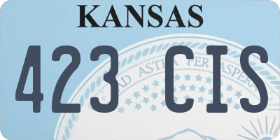 KS license plate 423CIS