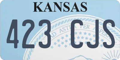 KS license plate 423CJS
