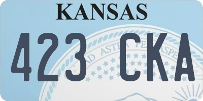 KS license plate 423CKA