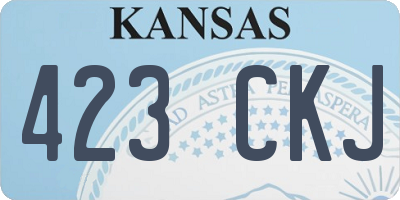 KS license plate 423CKJ