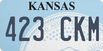 KS license plate 423CKM