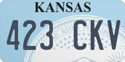 KS license plate 423CKV