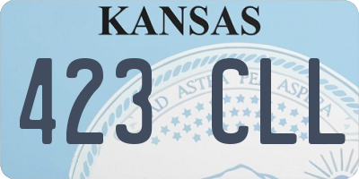 KS license plate 423CLL