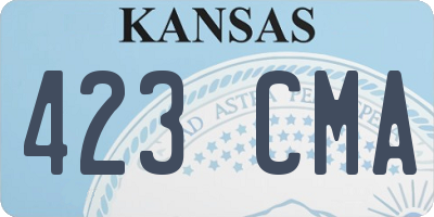 KS license plate 423CMA