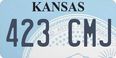 KS license plate 423CMJ