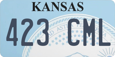 KS license plate 423CML