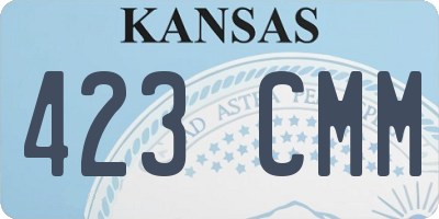 KS license plate 423CMM