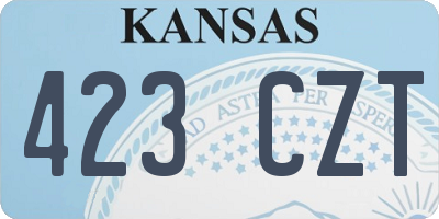 KS license plate 423CZT