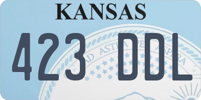 KS license plate 423DDL