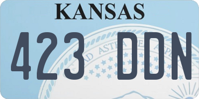 KS license plate 423DDN