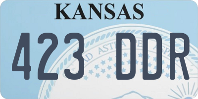 KS license plate 423DDR