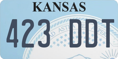 KS license plate 423DDT