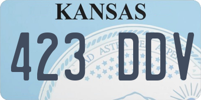 KS license plate 423DDV
