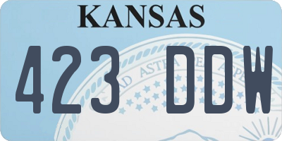 KS license plate 423DDW