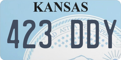 KS license plate 423DDY