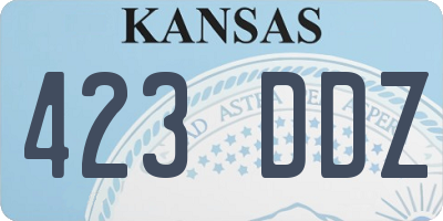 KS license plate 423DDZ