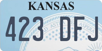 KS license plate 423DFJ