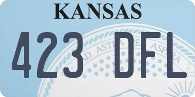 KS license plate 423DFL
