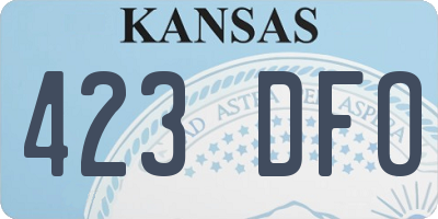 KS license plate 423DFO
