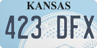 KS license plate 423DFX