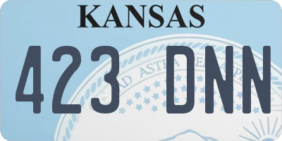 KS license plate 423DNN