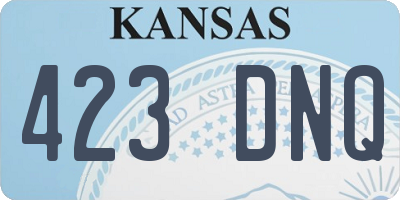 KS license plate 423DNQ