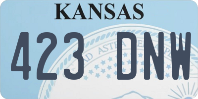 KS license plate 423DNW