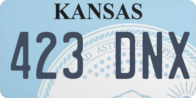 KS license plate 423DNX