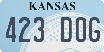 KS license plate 423DOG