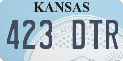 KS license plate 423DTR
