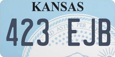 KS license plate 423EJB