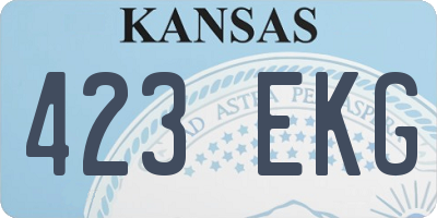 KS license plate 423EKG